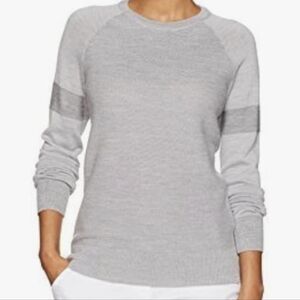 Under Armour Smart Wool Heather Gray Crewneck Raglan Sleeve Sweater Extra Small